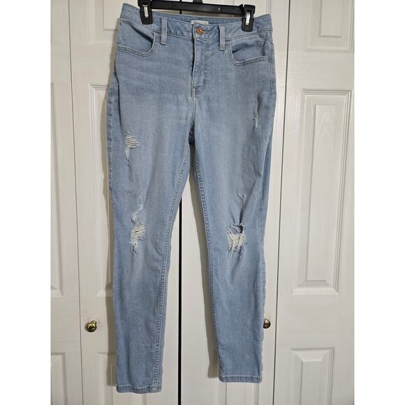 M jeans medium women's distressed high rise ankle jeggings - Picture 1 of 11